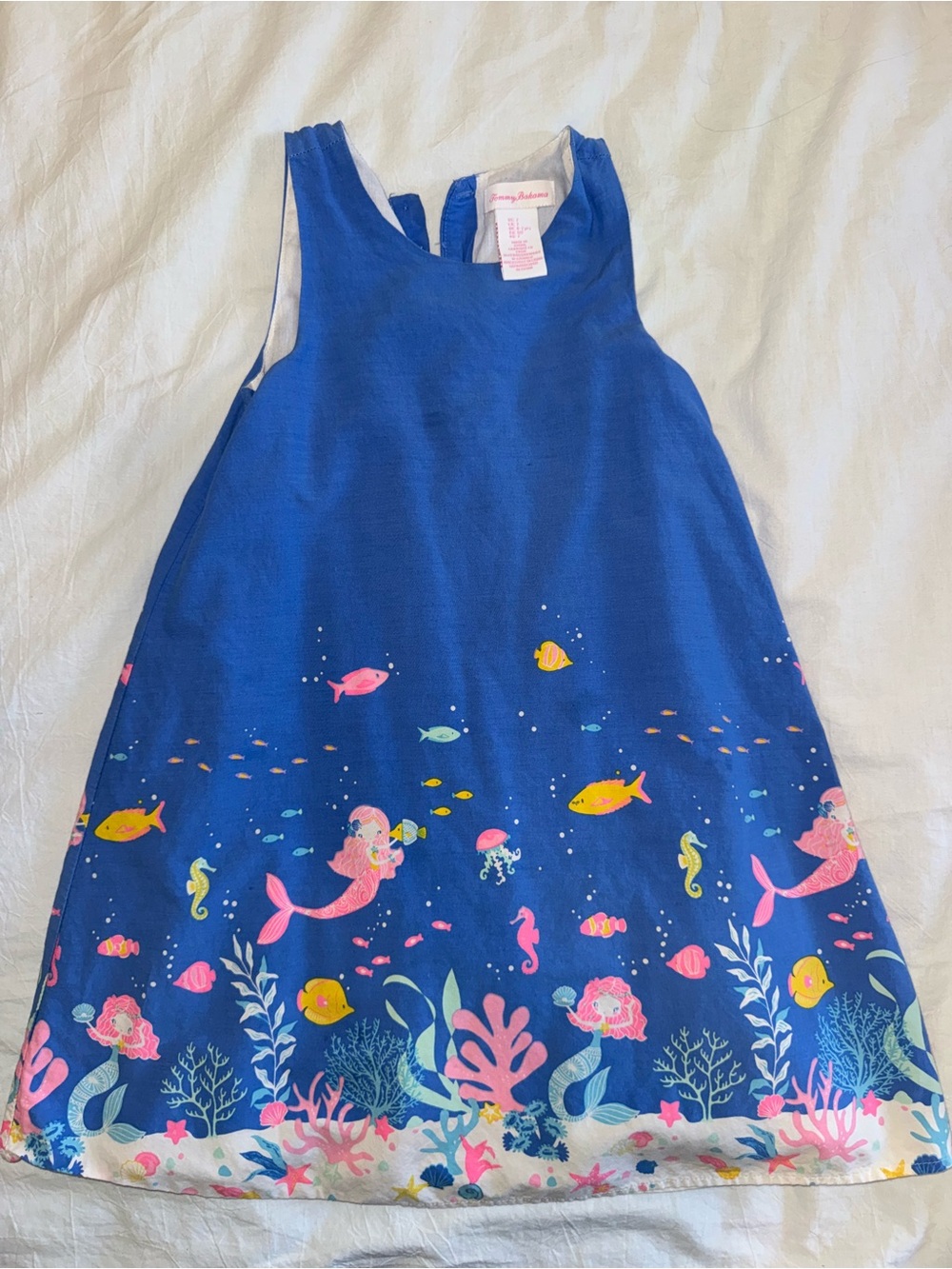 Tommy Bahama Blue Mermaid Border Print Dress